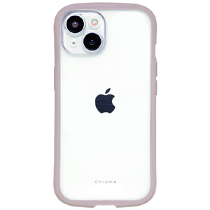 NATURAL design iPhone 15用背面型ケース Chrome-CLEAR ココア IP23-61-CHC10-イメージ1