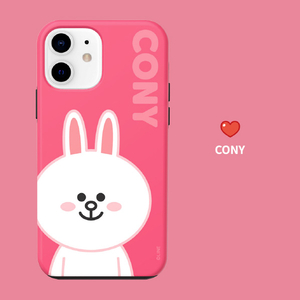 LINE FRIENDS iPhone 12 mini用DUAL GUARD BASIC[公式ライセンス品] CONY KCE-CSB038-イメージ12