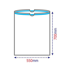 オルディ 結びひも付ポリ袋 30L 半透明 100枚入 FC027PD-DT-HN30-100-イメージ2