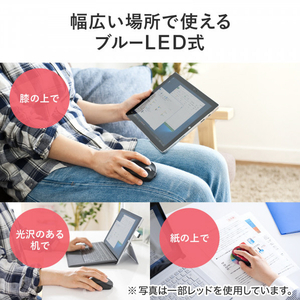 サンワサプライ 静音BluetoothブルーLEDマウス(充電式) ブラック MA-BBS308BK-イメージ18