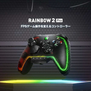 BIGBIGWON シースルーデザイン ワイヤレス&有線ゲーミングコントローラー 【Switch & Windows10/11対応】 ジャイロ搭載 ブラック RAINBOW2PRO-イメージ4