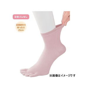 ケアファッション しめつけ解消5本指ソックス(婦人) ピンク 22～24cm FCP5228-08928721-イメージ2