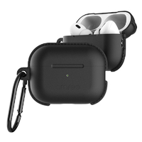 araree AirPods Pro(第2/1世代)用ソフトケース POPS カラビナ付き ブラック AR25039APP2