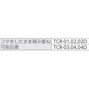 トラスコ中山 クリアライトボックス 66L 透明 FC194GV-5123798-イメージ2