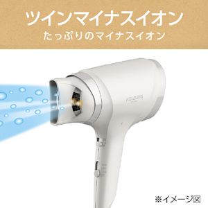 KOIZUMI マイナスイオンヘアドライヤー e angle select オフホワイト KHD-903E3/W-イメージ5