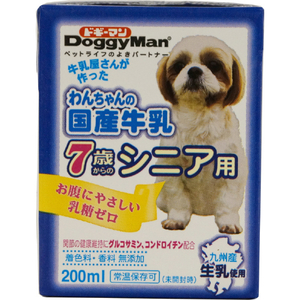 ドギーマンハヤシ わんちゃんの国産牛乳 7歳からのシニア用 200ml ﾜﾝﾁﾔﾝｺｸｻﾝｷﾞﾕｳﾆﾕｳｼﾆｱｷ200ML-イメージ1