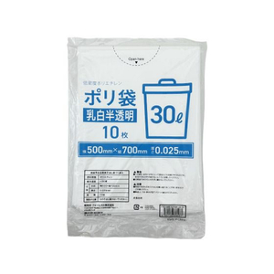 Forestway ゴミ袋 乳白半透明 30L 10枚 FC860NS-FRW200527-イメージ1