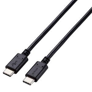 エレコム USB2．0ケーブル(C-C、100W対応) 1．0m ブラック MPA-CC5P10BK-イメージ1