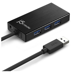 j5 create ギガビットイーサネット&3ポートハブ USB3．0 マルチアダプター JUH470-イメージ2