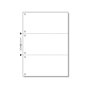 ヒサゴ マルチプリンタ帳票 A4 白紙 3面・6穴 100枚 FC91555-BP2005-イメージ1