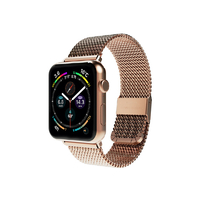 miak Apple Watch 49/46/45/44/42mm用CLIP MESH BAND ローズゴールド SMAMA-W4244RG