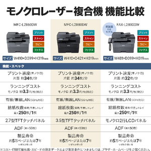 ブラザー A4モノクロレーザー複合機 JUSTIO ブラック MFC-L2880DW-イメージ14