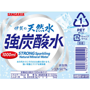 サンガリア 伊賀の天然水 強炭酸水 1L×12本 F028673-718-イメージ3