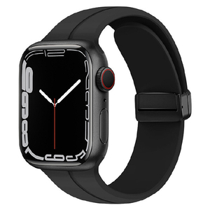 GAACAL Apple Watch Series 1-8/SE1-2/Ultra [42/44/45/49mm]用マグネット式シリコンバンド ブラック W00302BKB-イメージ1