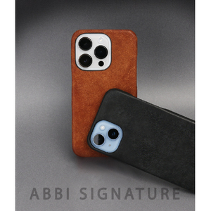 ABBI SIGNATURE iPhone 14/13用MARGOTイタリアンレザーバックカバー ネイビー ABS24045I14NV-イメージ15