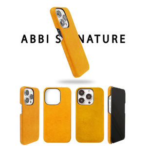 ABBI SIGNATURE iPhone 14/13用MARGOTイタリアンレザーバックカバー ネイビー ABS24045I14NV-イメージ4