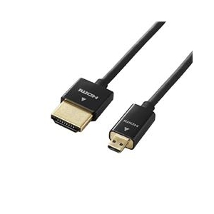 エレコム カメラ接続用HDMIケーブル(HDMI microタイプ) 1．5m ブラック DGW-HD14SSU15BK-イメージ1