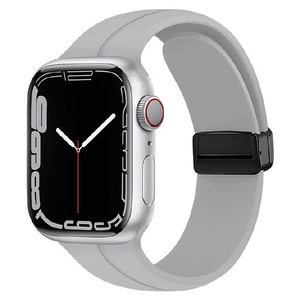 GAACAL Apple Watch Series 1-8/SE1-2/Ultra [42/44/45/49mm]用マグネット式シリコンバンド グレー W00302GYB-イメージ1