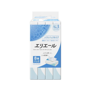 大王製紙 エリエール ティシュー ソフトパック 160組 8個 FC091RL-イメージ1