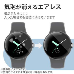 エレコム Google Pixel Watch用TPUフィルム 衝撃吸収 指紋防止 高透明 SW-PI221FLAFPRG-イメージ7