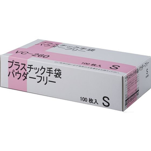 伊藤忠リーテイルリンク プラスチック手袋 パウダーフリー S 100枚 FCC1919-VC-260S-イメージ1