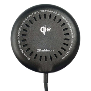 カシムラ Qi2マグネットワイヤレス充電器 15W(1m) ブラック KW-50-イメージ1