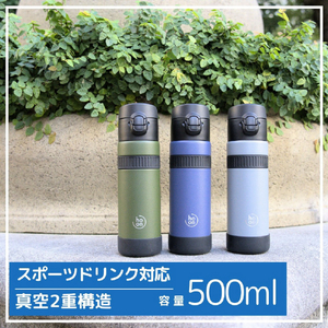 オルゴ ステンレスマグボトル(0．5L) ho-on(ホーン) グラブフラスク サムズアップボトル ネイビー GFU-50(NV)-イメージ2