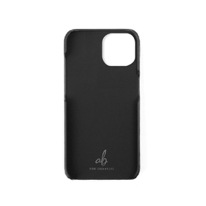 ABBI SIGNATURE iPhone 14/13用VINTAGE イタリアンレザーバックカバー ブラック ABS24052I14BK-イメージ2