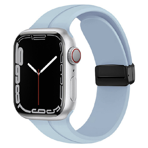 GAACAL Apple Watch Series 1-8/SE1-2/Ultra [42/44/45/49mm]用マグネット式シリコンバンド ライトブルー W00302BBB-イメージ1