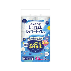 大王製紙 エリエール イーナ トイレットティシュー シャワー用ダブル46m12R FC102RL-イメージ1