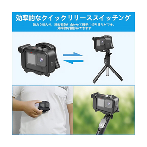 エープラス ActyGo マグネットマウント GoPro用 ブラック AP-055-イメージ4