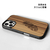 Man & Wood iPhone 16用MagSafe対応天然木ケース ネイティブフェザー I27055I16-イメージ4