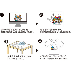 エーワン アイロンプリントシート[インクジェット] 白色生地用 8シート 5冊 FC58580-52135-イメージ4