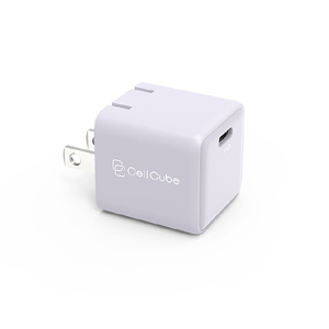 CellCube 1ポートUSB-C Fast Charger GaN Mini(PD30W) ライトパープル CC-AC06-0559-イメージ1