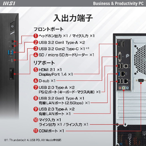 MSI デスクトップパソコン PRO PRO-DP180-14-264JP-イメージ10