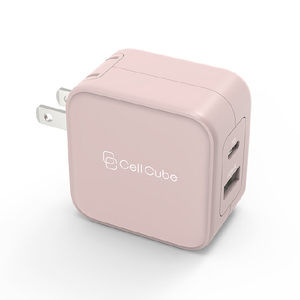 CellCube 2ポートUSB-C Fast Charger (12w + PD20w) ライトピンク CC-AC07-0566-イメージ1