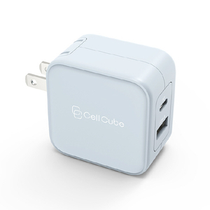 CellCube 2ポートUSB-C Fast Charger (12w + PD20w) ライトブルー CC-AC07-0573-イメージ1