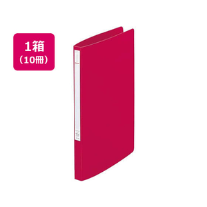 リヒトラブ スーパーパンチレスファイル A4タテ とじ厚12mm 赤 10冊 1箱(10冊) F836018-F347U-3-イメージ1