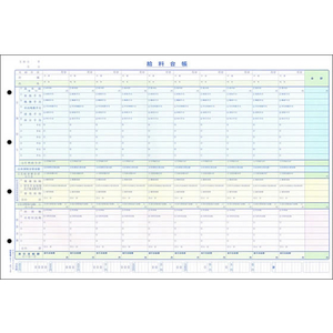 日本法令 2枚複写タテ式給料明細書兼給料台帳 F803996-イメージ1