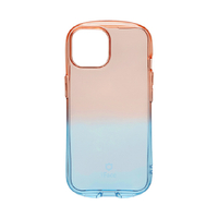 Hamee iPhone 15用TPUケース iFace Look in Clear Lolly ストロベリー/アクア 41-960592