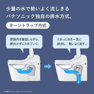 パナソニック 「標準工事＋引取料金込み」 アラウーノ S160 タイプ1セット(本体+配管キット)床排水 排水芯マルチ XCH1601MWS-イメージ9