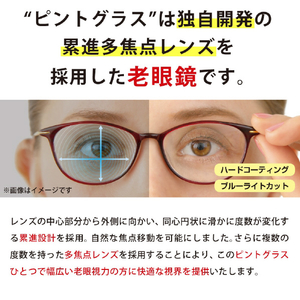 ピントグラス 老眼鏡 ブラック PG-710-BK/T-イメージ6