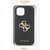 GUESS iPhone 15用PUレザー 背面ケース BLACK GUHCP15SPSP4LGK-イメージ1