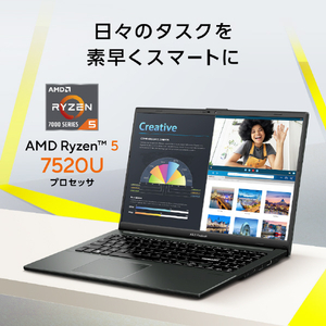 ASUS ノートパソコン Vivobook Go 15 オリジナル ミックスブラック E1504FA-R5165WSBLE4-イメージ4