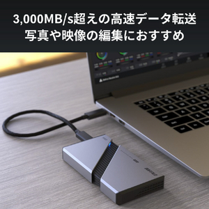 バッファロー 外付けSSD(1TB) シルバー SSD-PE1.0U4-SA-イメージ4