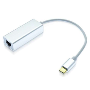 ルーメン LAN変換アダプタ [USB-C オス→メス LAN] 1Gbps対応(Mac/Windows) シルバー TAD-RJ45C-イメージ1