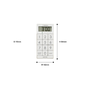 ドリテック デジタルタイマー スリムキューブ ホワイト T-617WT-イメージ5