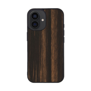 Man & Wood iPhone 16用MagSafe対応天然木ケース Ebony I27065I16-イメージ1