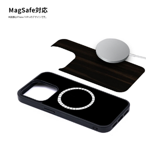 Man & Wood iPhone 16用MagSafe対応天然木ケース Ebony I27065I16-イメージ5