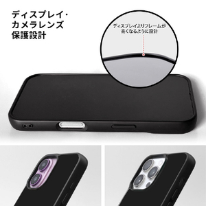 Man & Wood iPhone 16用MagSafe対応天然木ケース Ebony I27065I16-イメージ7